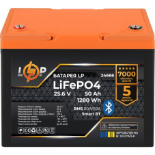 LogicPower LiFePO4 25,6V - 50 Ah (1280Wh) (BMS 80A/50А) пластик Smart BT