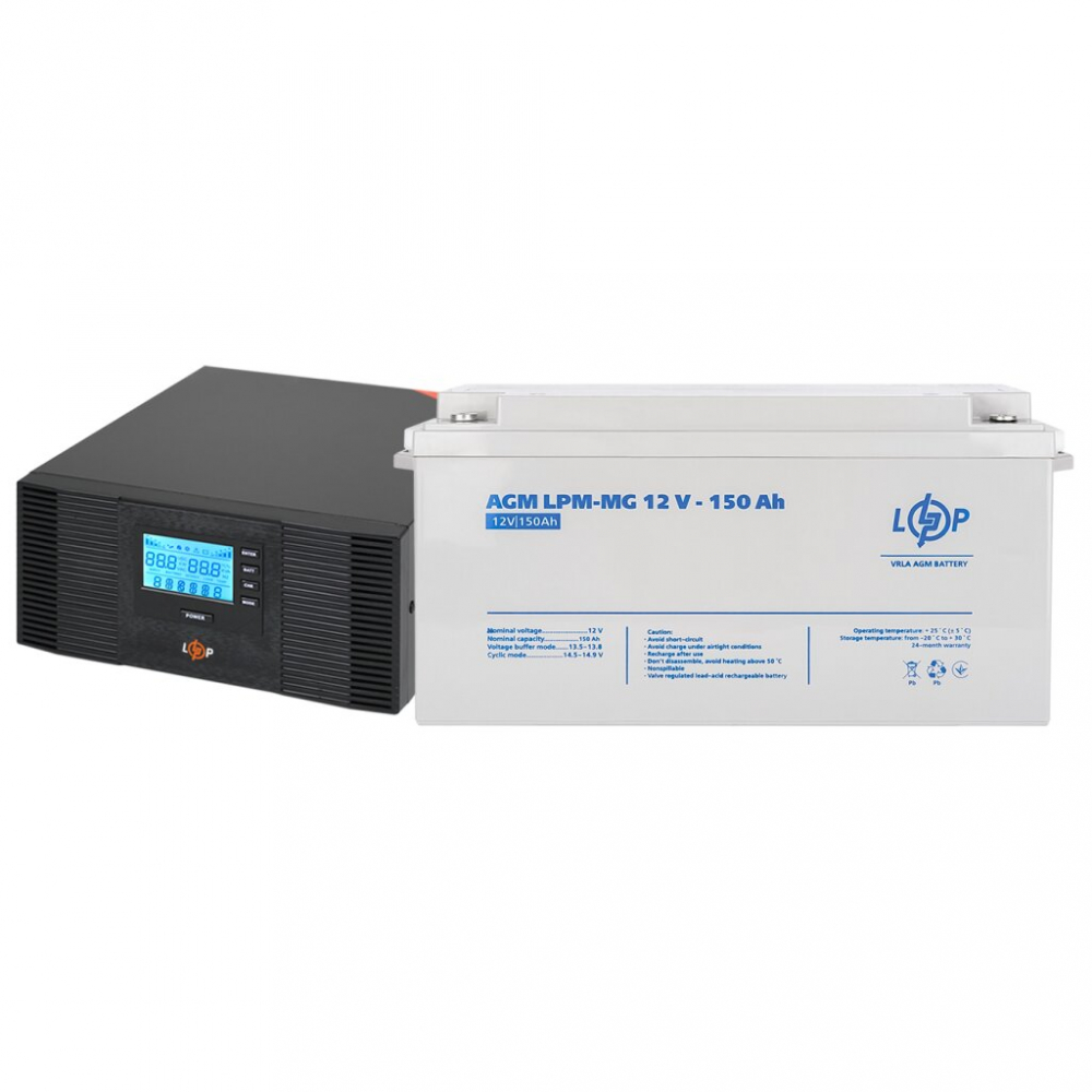 Комплект резервного питания LogicPower ИБП UPS B1500 + АКБ MG 1800W