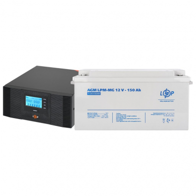 Комплект резервного живлення LogicPower ДБЖ UPS B1500 + АКБ MG 1800W