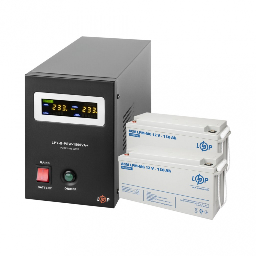 Комплект резервного питания LogicPower ДБЖ UPS B1500 + АКБ MG 3600Wh