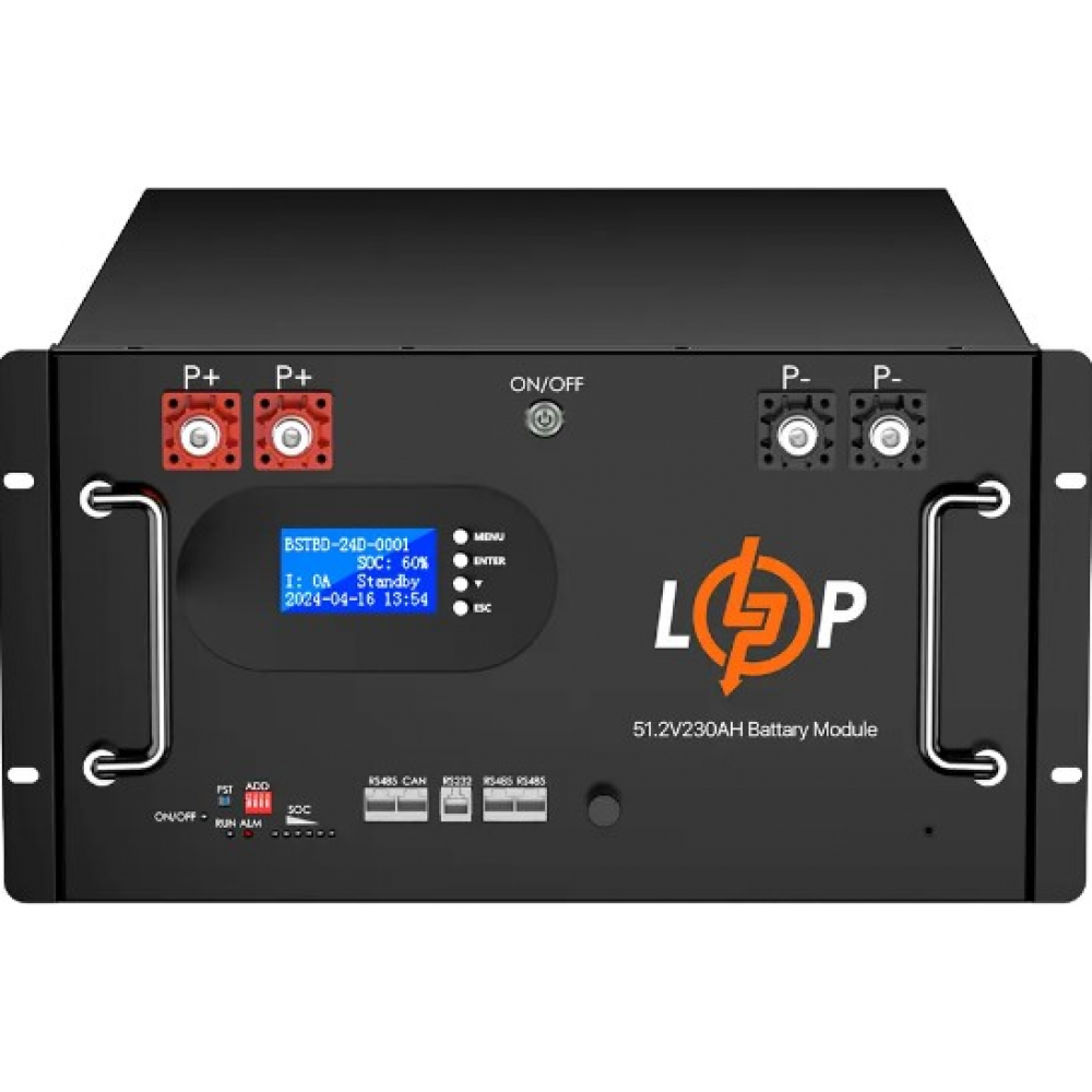 Аккумулятор LogicPower LiFePO4 51,2V - 230 Ah (11776Wh) (Smart BMS 200A) с LCD RM AB
