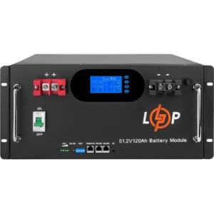LogicPower LiFePO4 51,2V - 120 Ah (6000Wh) (Smart BMS 100A) з LCD RM AB LogicPower LiFePO4 51,2V - 120 Ah (6000Wh) (Smart BMS 100A) з LCD RM AB