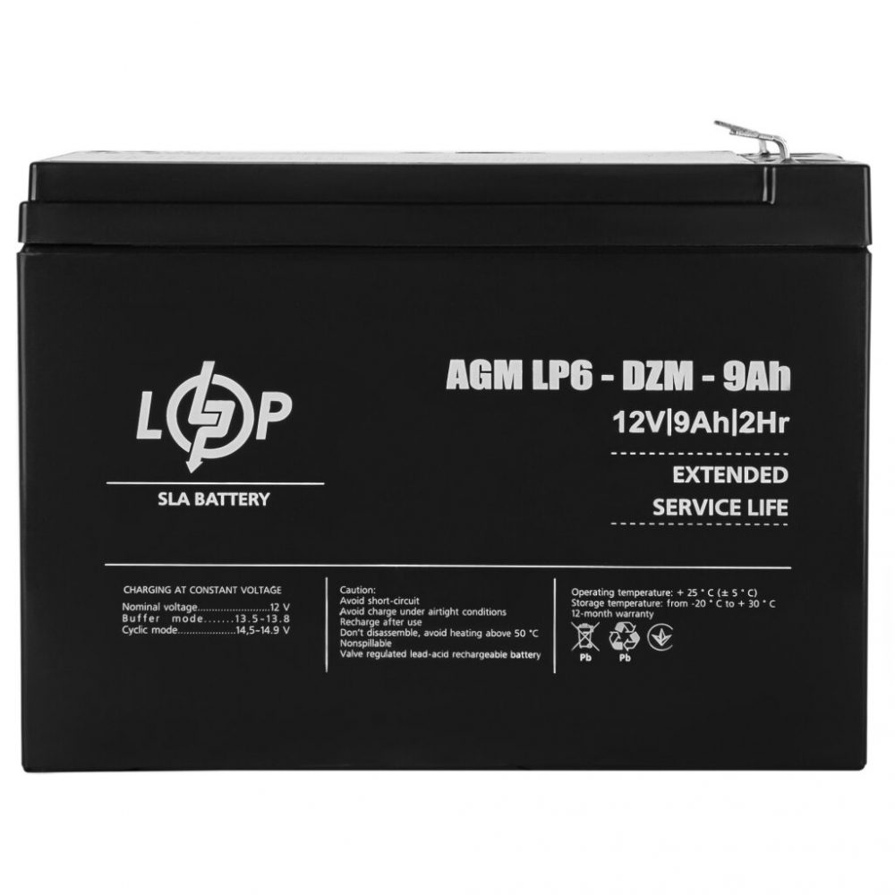 Аккумулятор LogicPower LP 6-DZM-9 Ah AGM