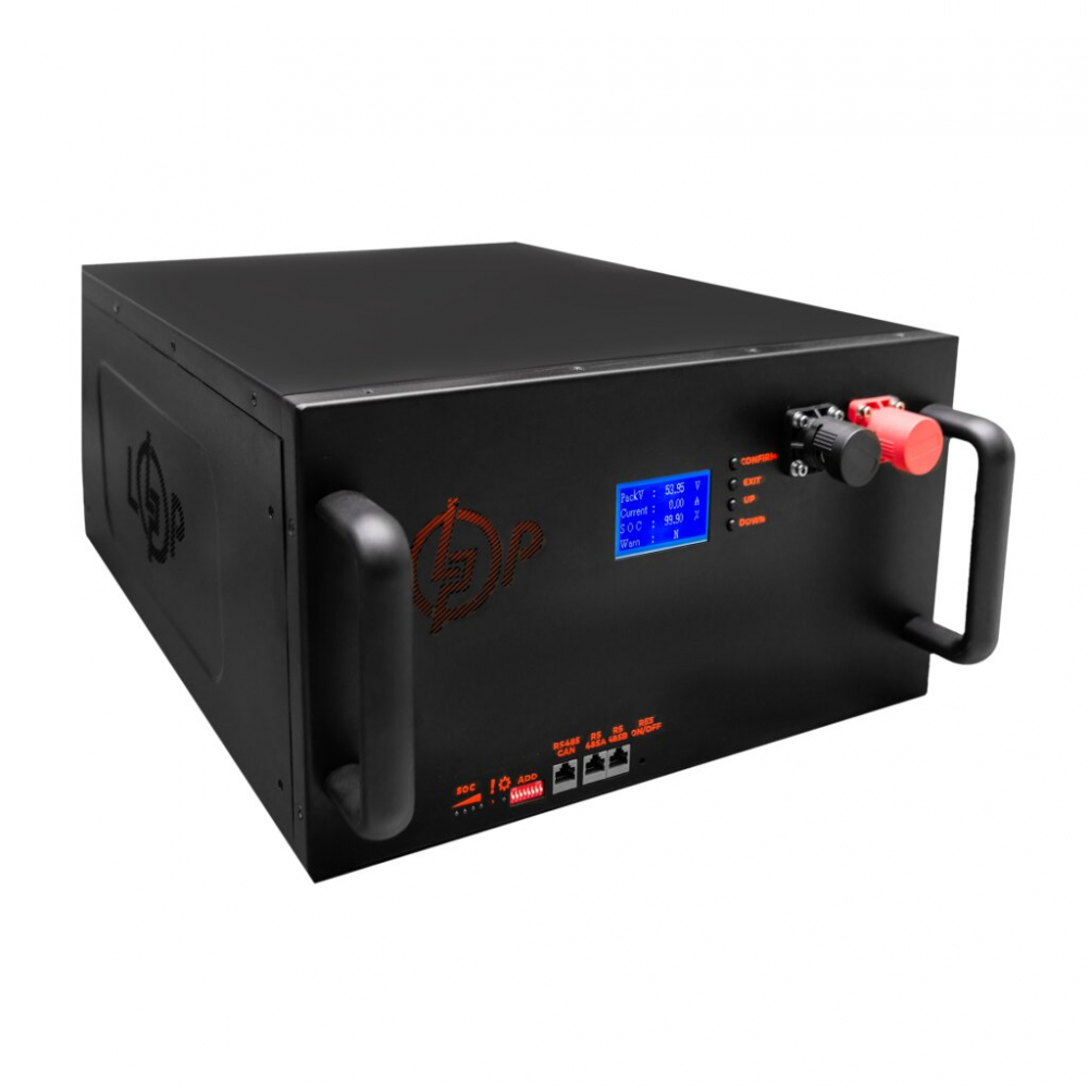 Аккумулятор LogicPower LiFePO4 51,2V - 160 Ah (8192Wh) (BMS 200A/100А) LCD металл RM Smart