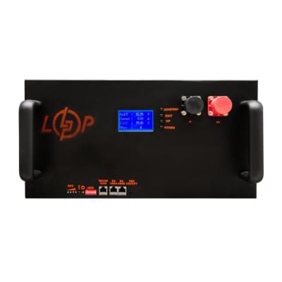 Аккумулятор литий-железо-фосфатный(LiFePo4) LogicPower LiFePO4 51,2V - 230 Ah (11776Wh) (Smart BMS 200A/100А) с LCD металл RM