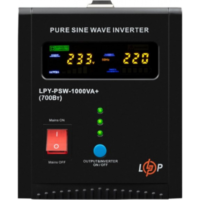 ДБЖ LogicPower LPY-PSW-1000VA+ (700Вт) 10A/20A 12V