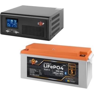 Комплект резервного питания LogicPower B1000 + литиевая (LiFePO4) батарея 2944 Ватт (19407+ 31170 230 Ah)
