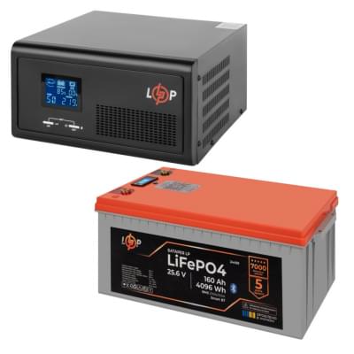 Комплект резервного питания LogicPower ИБП 2300W + АКБ литиевая батарея LiFePO4 4096Wh