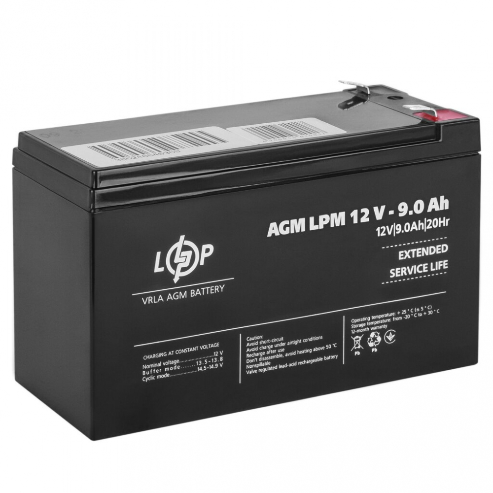 Аккумулятор LogicPower AGM LPM 12V - 9 Ah