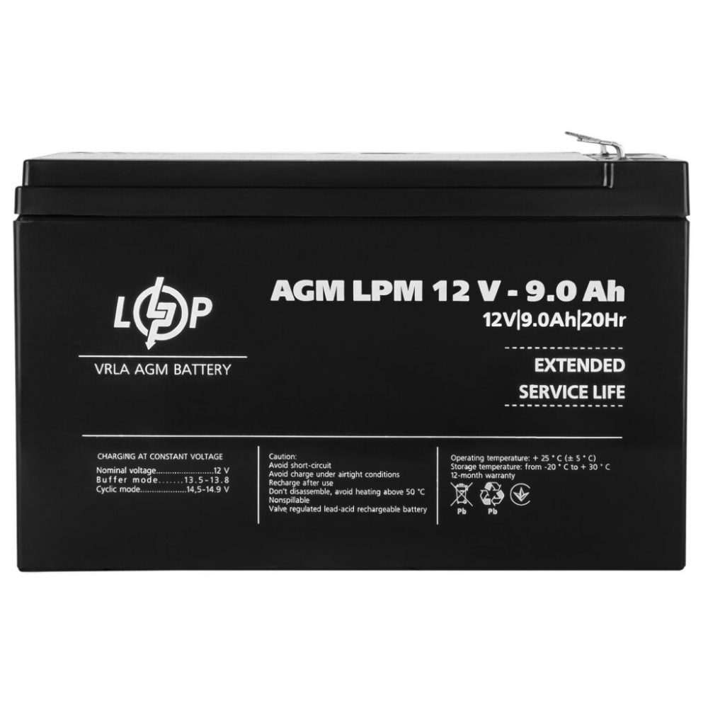 Аккумулятор LogicPower AGM LPM 12V - 9 Ah