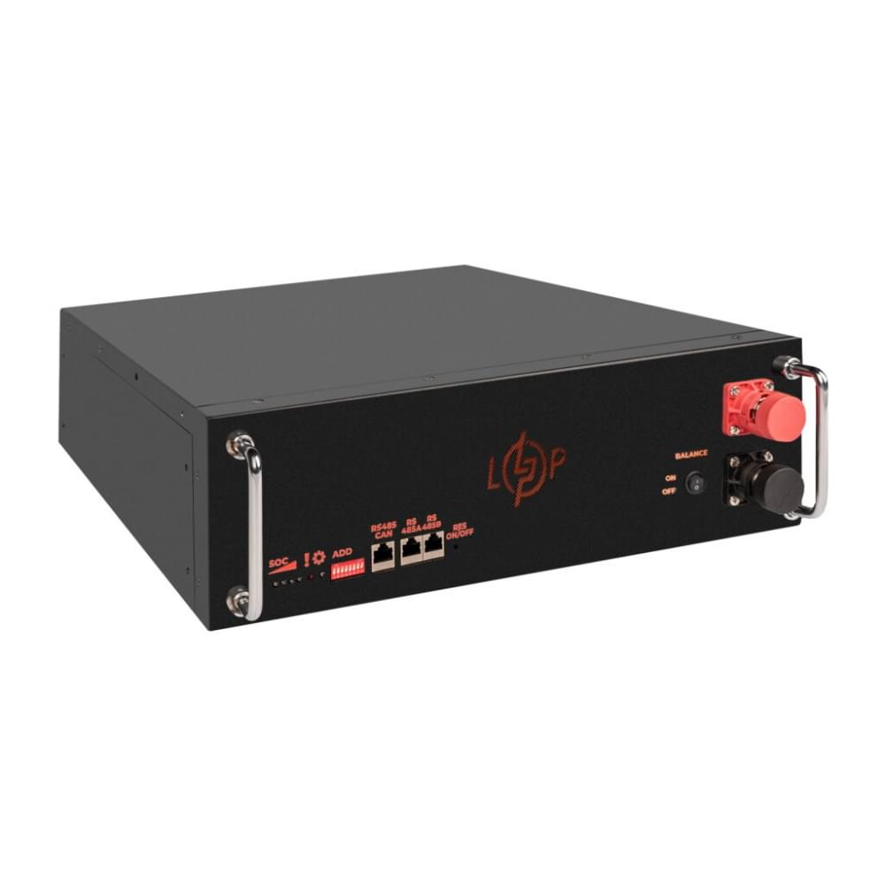 Аккумулятор LogicPower LiFePO4 51,2V - 100 Ah (5120Wh) (BMS SP 100A/50А) RM RS485/CAN LCD BL