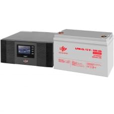 Комплект резервного питания LogicPower ИБП LPM-PSW-1500VA+АКБ LPM-GL 12V-100 Ah GEL