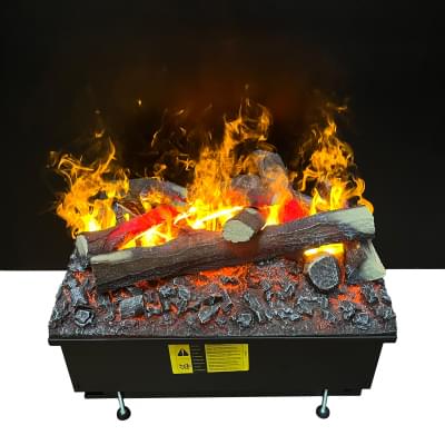 Электрокамин Dimplex Opti-Myst Cassette 500 P SS New с настоящим 3D эффектом пламени и звуком (подключение к воде, новый дизайн дров) (Cassette500PSSNEW)