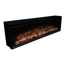 Электрокамин с обогревом Royal Vision 60 LOG Color N со звуком, дровами, размер 1556x426x225