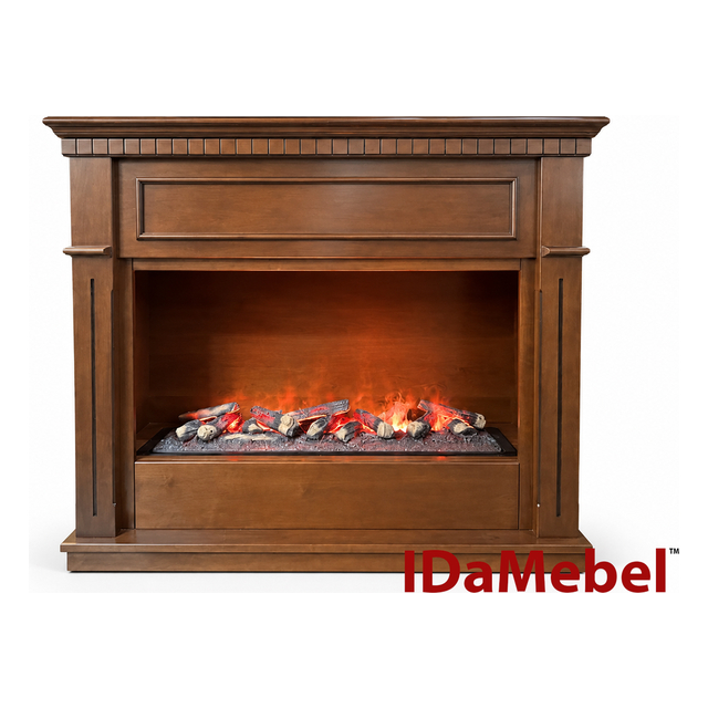 Электрокамин IDaMebel Sorrento коричневый черная патина с паровым камином A-Fire Cassette SF100 Multi