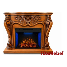 IDaMebel Жан-Жак массив дуб коричневый с патиной с камином Royal Goodfire 28