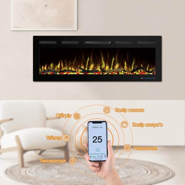 Электрокамин Royal Crystal 60 R PRO с Wi-Fi (EF60RPRO)