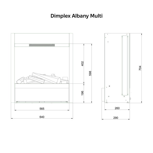 Электрокамин Dimplex Albany Multi с настоящим 3D эффектом пламени (ABN15-RGB)
