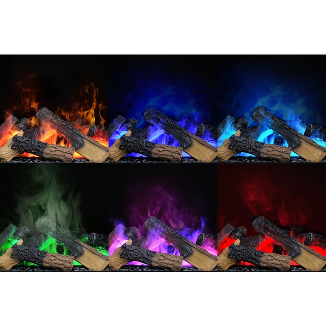 Электрокамин Dimplex Juneau Multi с настоящим 3D эффектом пламени, дровами и звуком (JUN-RGB)