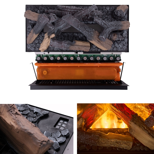 Электрокамин Dimplex Juneau Multi с настоящим 3D эффектом пламени, дровами и звуком (JUN-RGB)