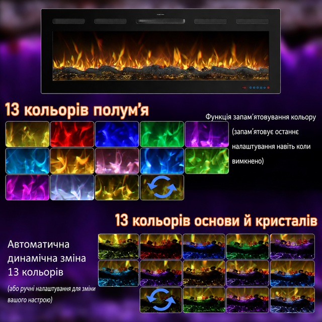 Електрокамін Royal Galaxy 50 R PRO LOG с Wi-Fi (EF50RPROLOG)