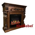 Электрокамин IDaMebel Seville дубовый с камином V-Art 25 с 5D