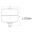 Расширительный бак для отопления Насосы+Оборудование VT 50 Solar 10302