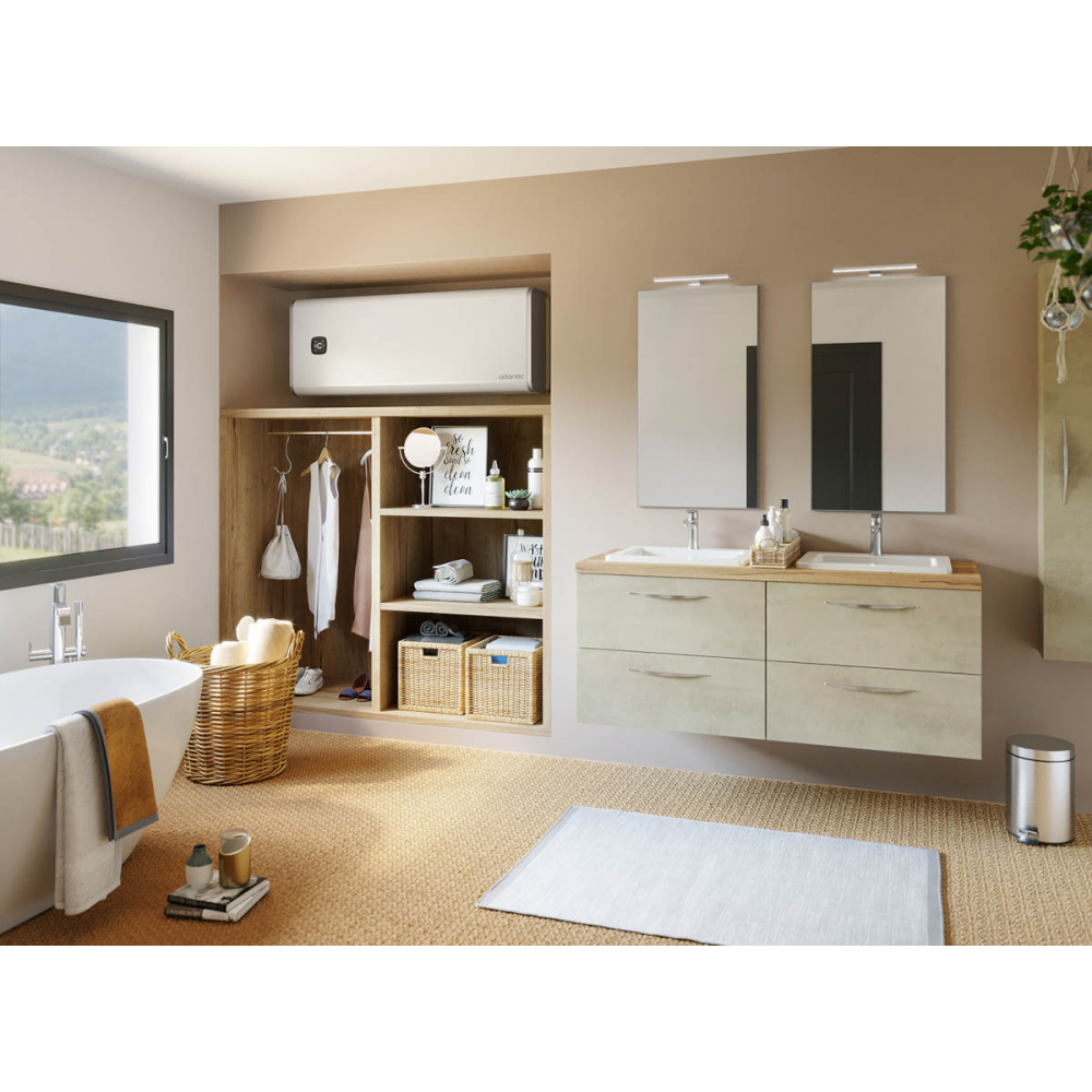 Бойлер накопичувальний електричний Atlantic Vertigo Steatite WI-FI 100 ES-MP0802F220-S WD (2250W) white 851337