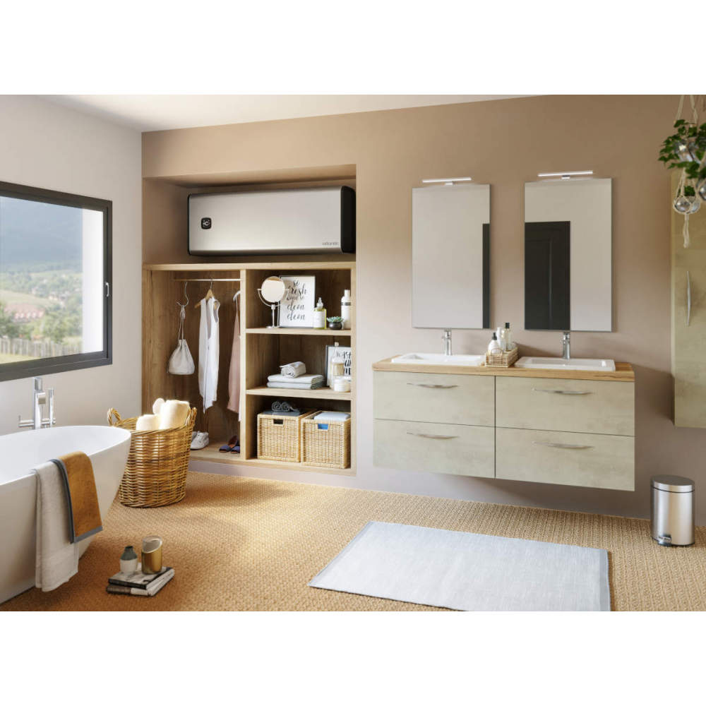 Бойлер накопичувальний електричний Atlantic Vertigo Steatite WI-FI 80 ES-MP0652F220-S WD (2250W) silver 841321