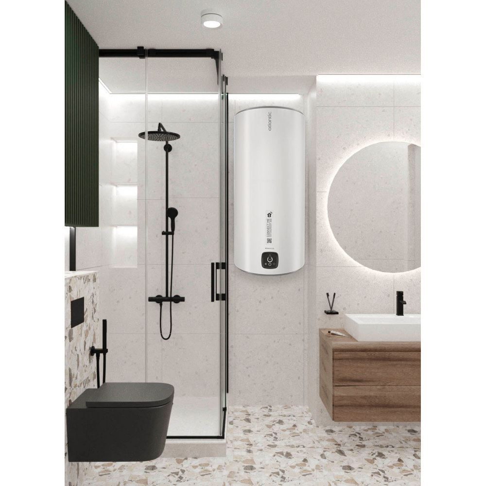Бойлер накопичувальний електричний Atlantic Steatite Genius WI-FI VM 100 D400S-3E-CW, 1800W, 851353