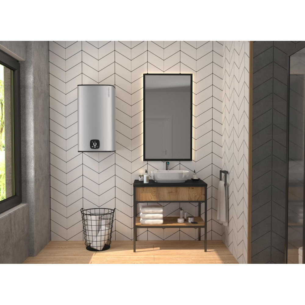 Бойлер накопичувальний електричний Atlantic Steatite Cube WI-FI ES-VM 100 S4 C2 WD (2400W) silver 861340