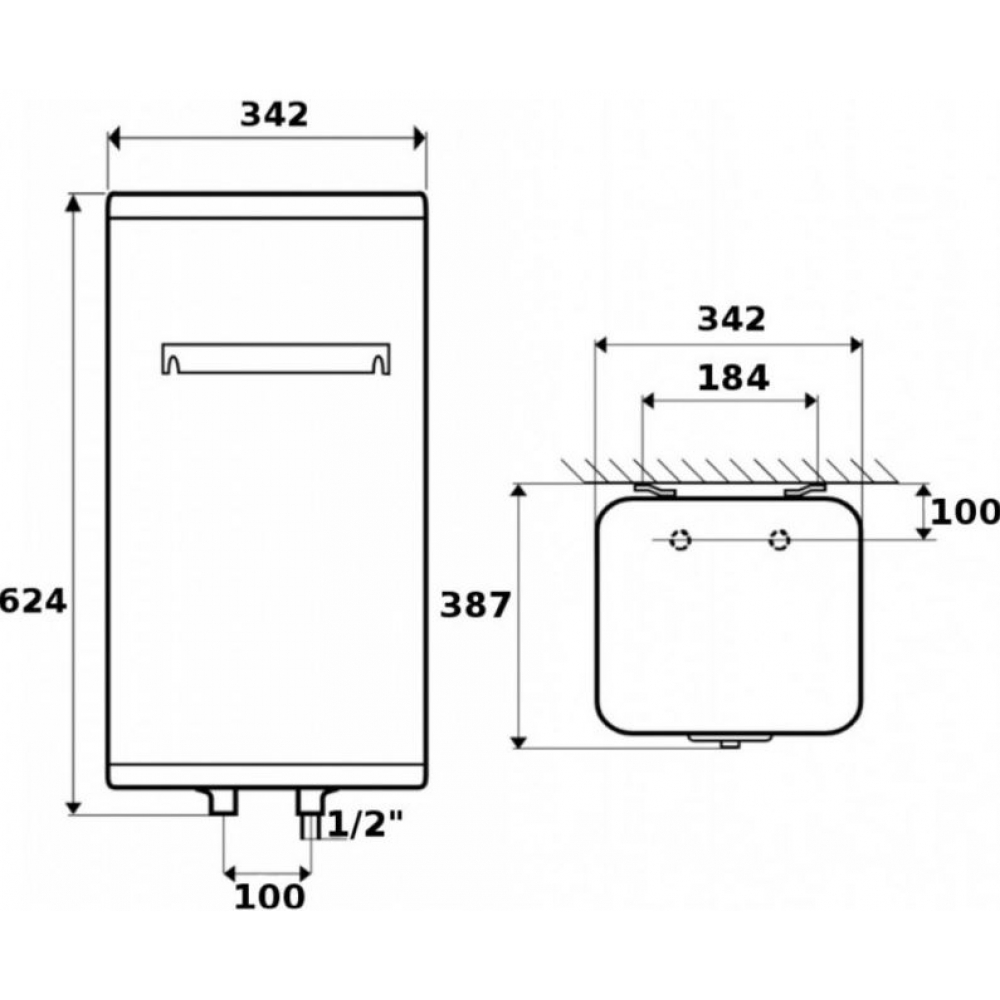 Бойлер накопичувальний електричний Atlantic Steatite Cube VM 30 S3C 1500W