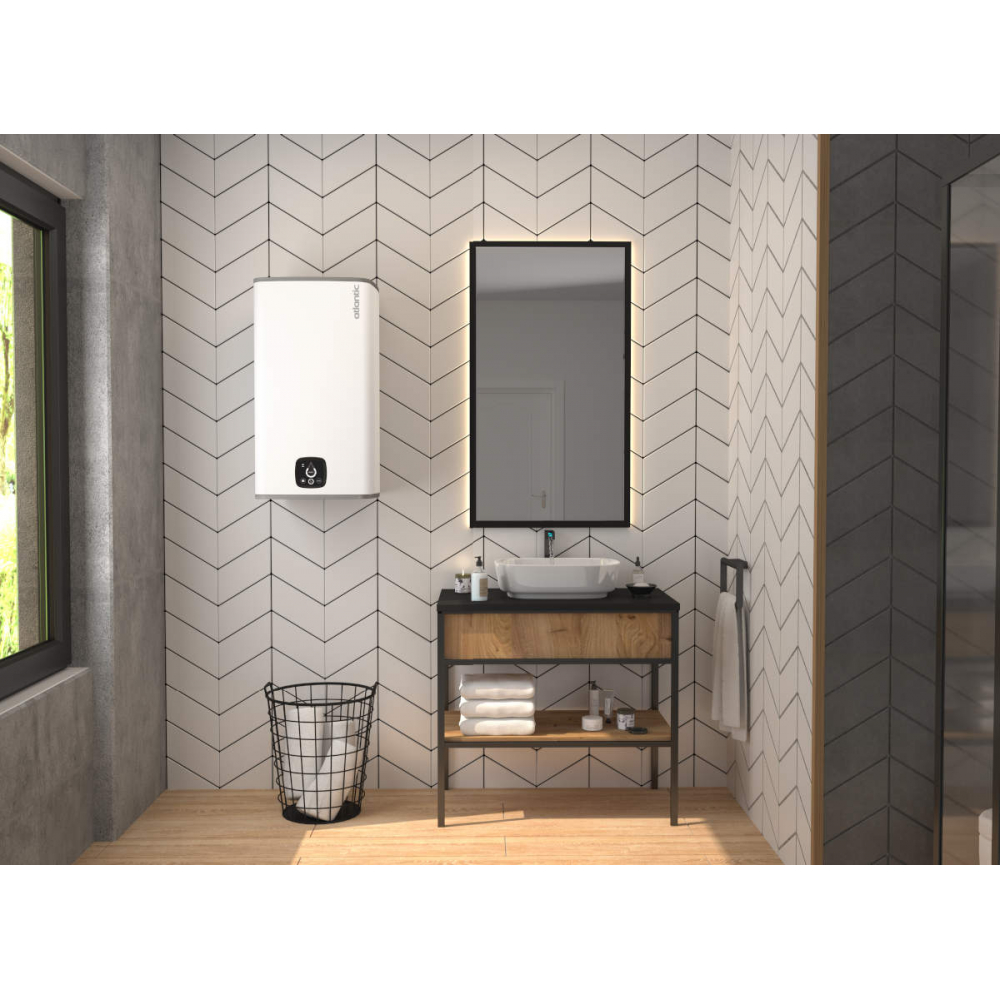 Бойлер накопичувальний електричний Atlantic Steatite Cube WI-FI ES-VM 150 S4 C2 WD (2400W) white 871232