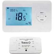 Комплект беспроводного управления отоплением Tervix Pro Line ZigBee: беспроводной термостат ZigBee Wireless + реле ZigBee On/Off (494061)
