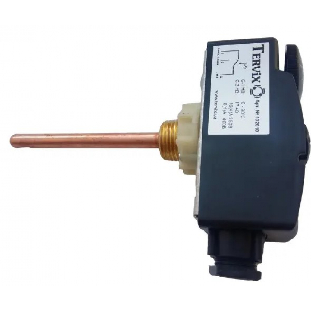 Термостат Tervix ProLine 0-90С G1/2" гильза 100мм погружной (102010)