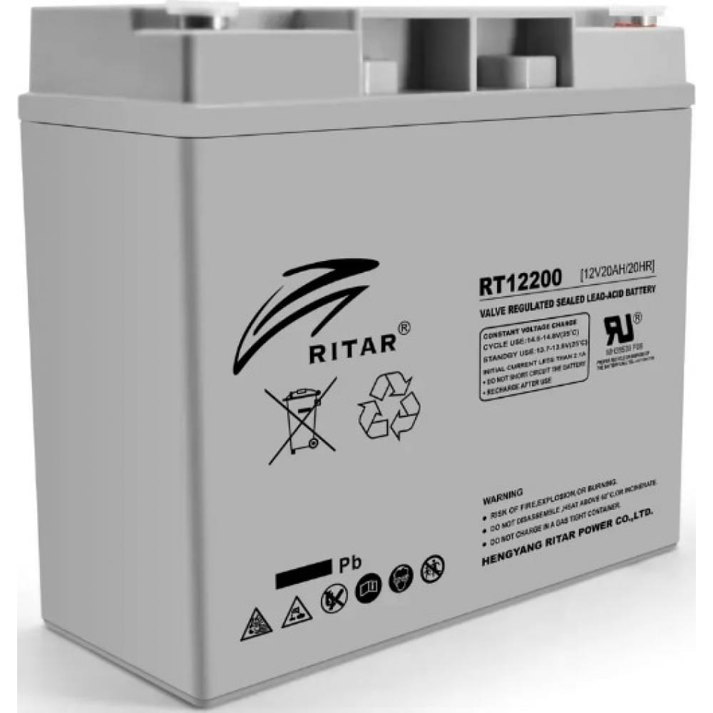 Аккумулятор Ritar AGM RT12200, Gray Case, (12V 20.0Ah)