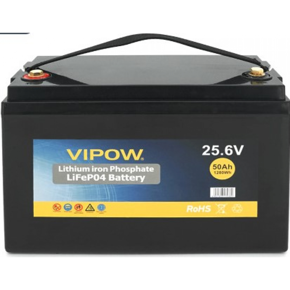Акумулятор Vipow LiFePO4 25,6V 50Ah