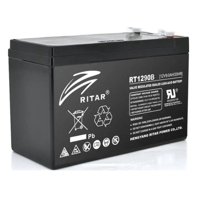 Акумулятор свинцево-кислотний Ritar AGM RT1290B Black Case (12V 9 Ah)