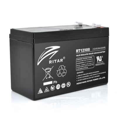 Акумулятор свинцево-кислотний Ritar AGM RT1290B Black Case (12V 9 Ah)