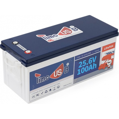 Акумулятор літій-залізо-фосфатний (LiFePo4) Timeusb LiFePO4 24V 100Ah, 2560Wh, BMS 100A