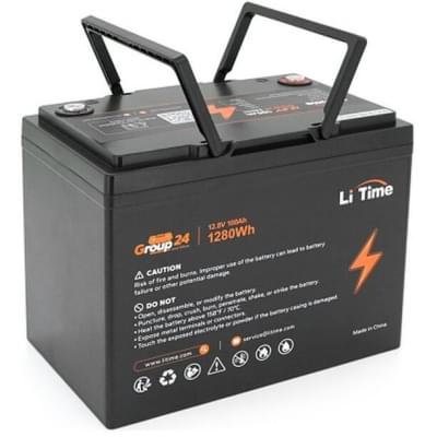 Акумулятор літій-залізо-фосфатний LiTime Group 24 Li-Time-GR24-12.8-100 LiFePO4 12,8 100Ah 1280Wh(100/100A)