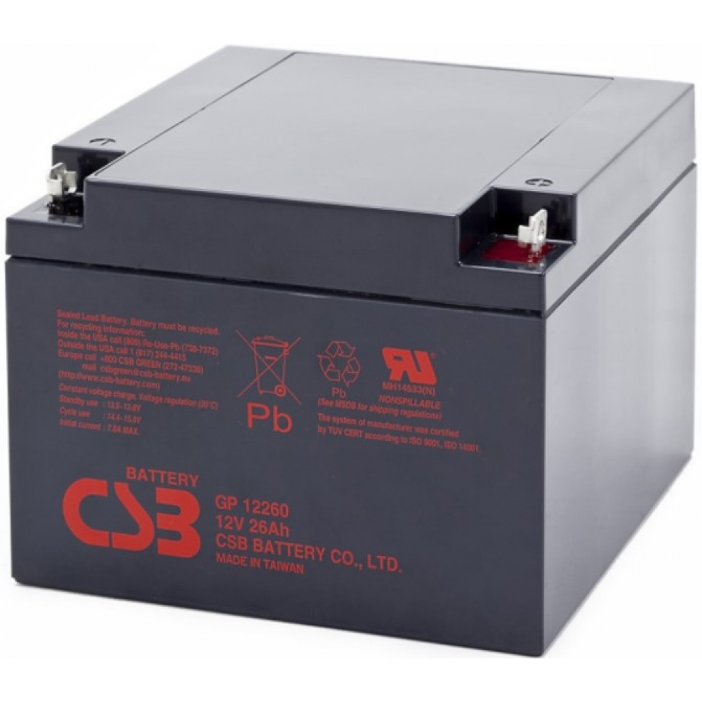 Акумулятор CSB GP12260 AGM 12V 26Ah