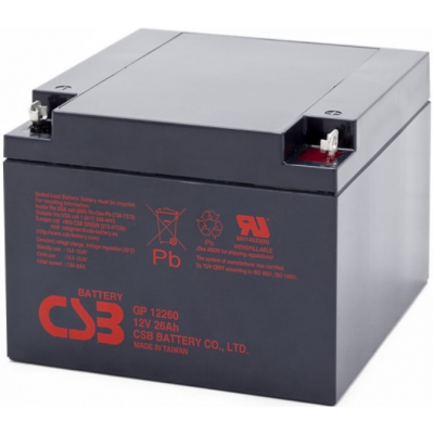Акумулятор свинцево-кислотний (AGM) CSB GP12260 AGM (12V 26Ah)