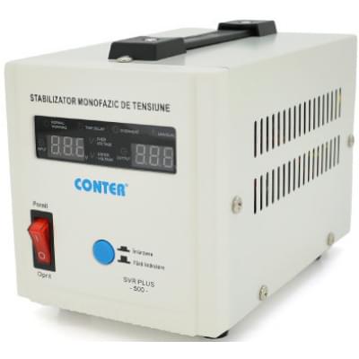 Стабилизатор напряжения релейный Conter SVR-PLUS-500VA/375W (0,375 кВт, 1 фаза)