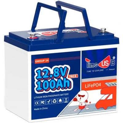 Акумулятор літій-залізо-фосфатний (LiFePo4) Timeusb 12V 100Ah Pro, 1280Wh, BMS 100A