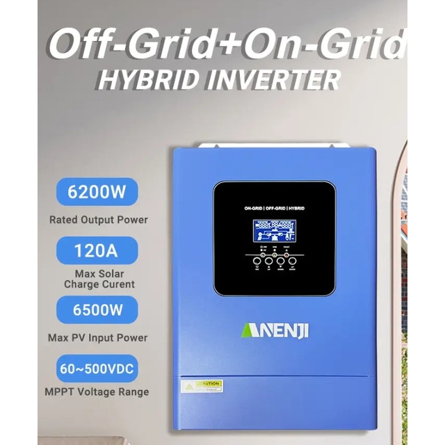 Інвертор Anenji ANJ-6200W-48PL-WIFI, 6200W, 48V