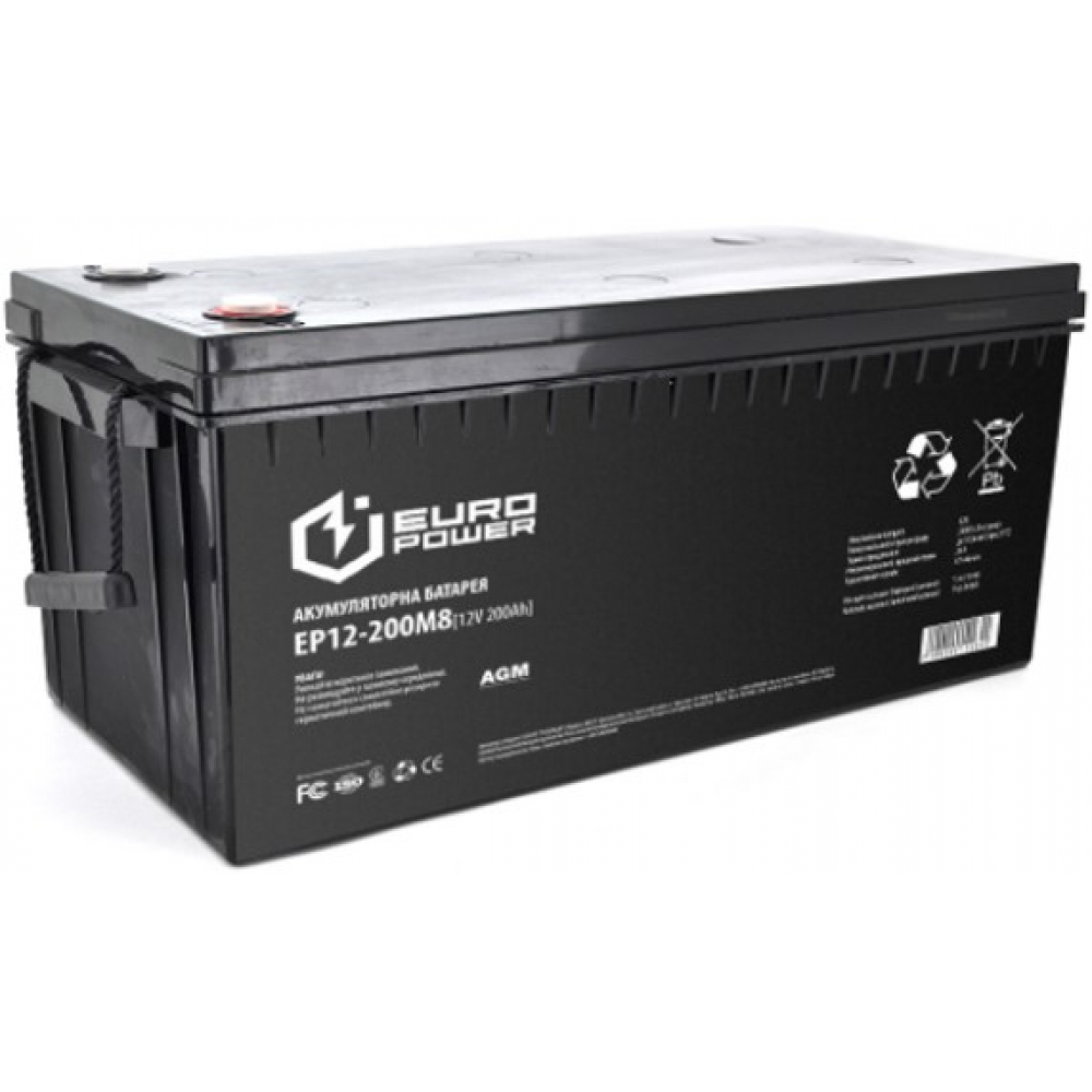 Аккумулятор Europower AGM EP12-200M8 12V 200Ah
