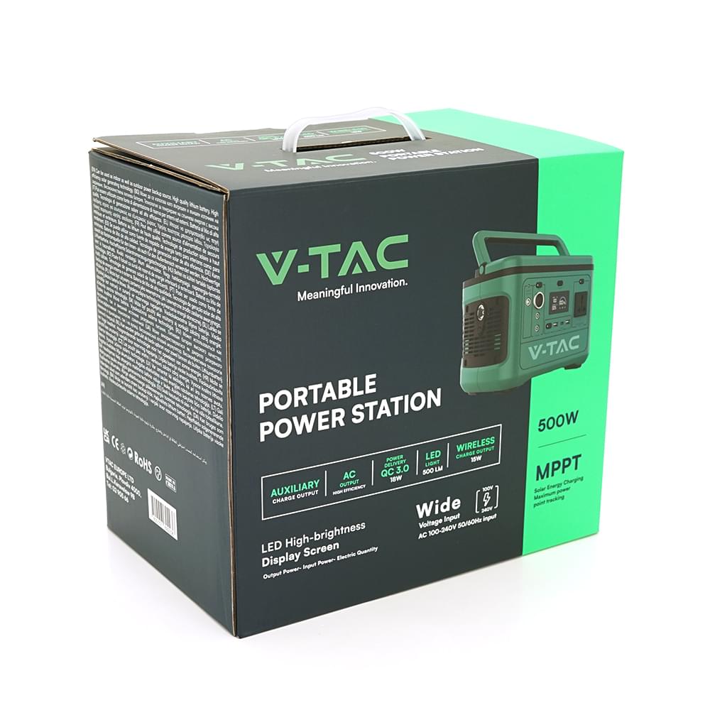 Портативная зарядная станция V-TAC VT-606, 500W
