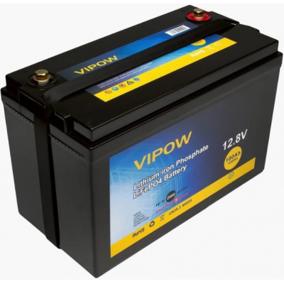 Аккумулятор литий-железо-фосфатный Vipow LiFePO4 12,8V 100Ah
