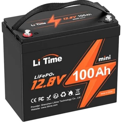 Акумулятор літій-залізо-фосфатний  LiTime L12V100-100-Mini-16-A60 LiFePO4 12.8 100Ач 1280Wh